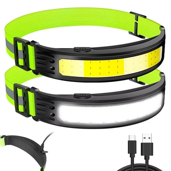 COB LED-pannlampa – Uppladdningsbar reflektiv pannlampa COB LED-pannlampa – Uppladdningsbar reflektiv pannlampa